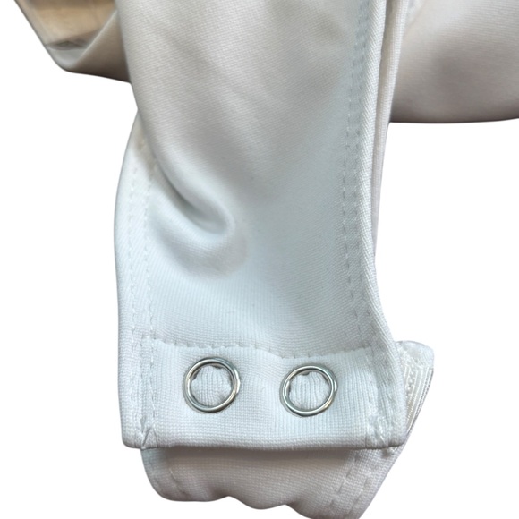 NWT Anthropologie Second Skin by RD Style V-Neck Bodysuit White XS - Picture 11 of 12